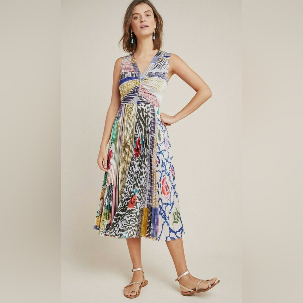 Anthropologie Jacinta Pleated Midi Dress Sz 6 NWT’s